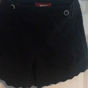 Anthropology scallop hem high waist shorts